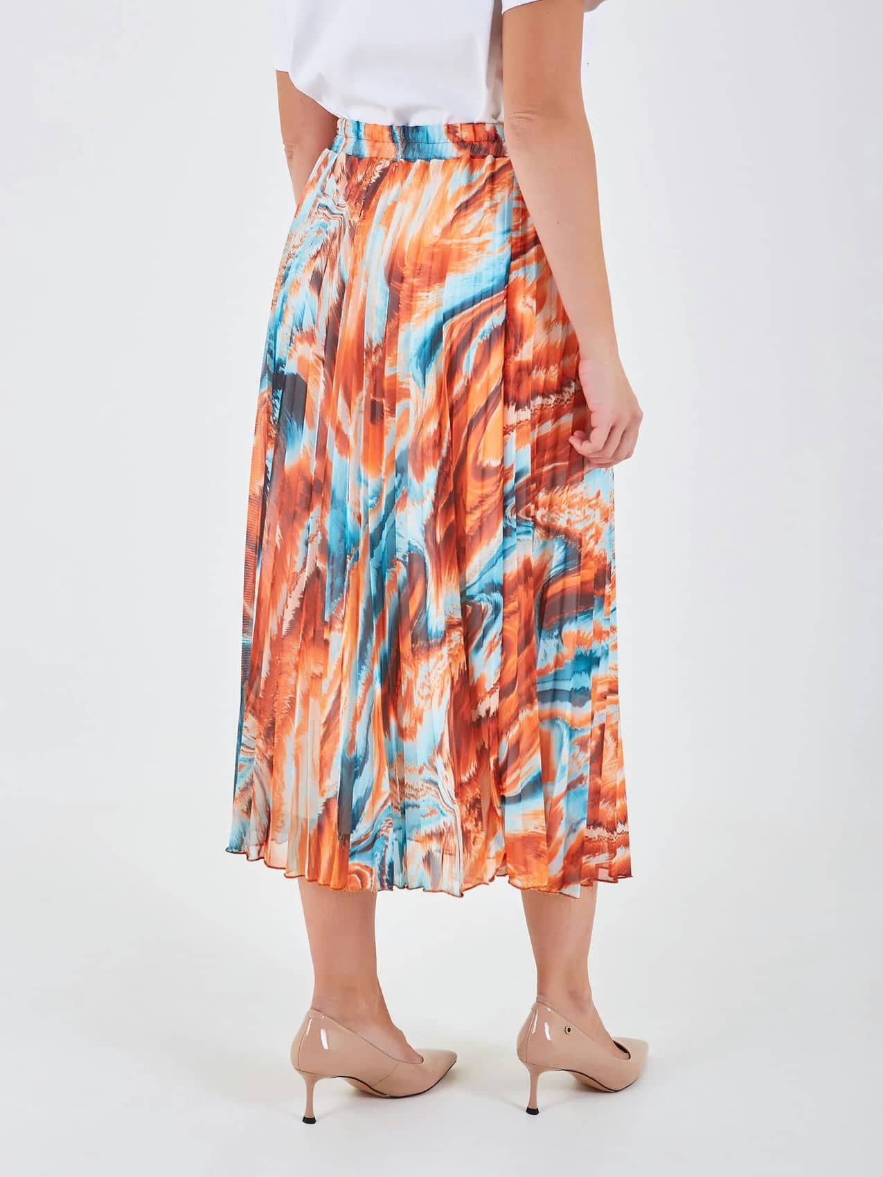ЮБКА STERN легкая плиссированная с ярким абстрактным узором