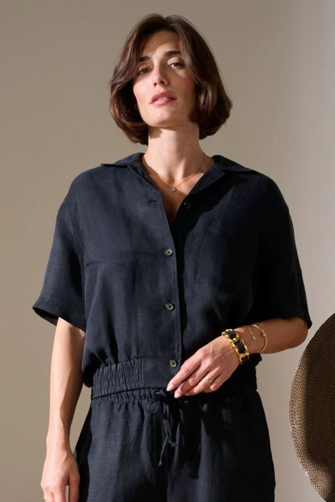 БЛУЗКА MARGITTES свободный силуэт из фактурной ткани с отложным воротником